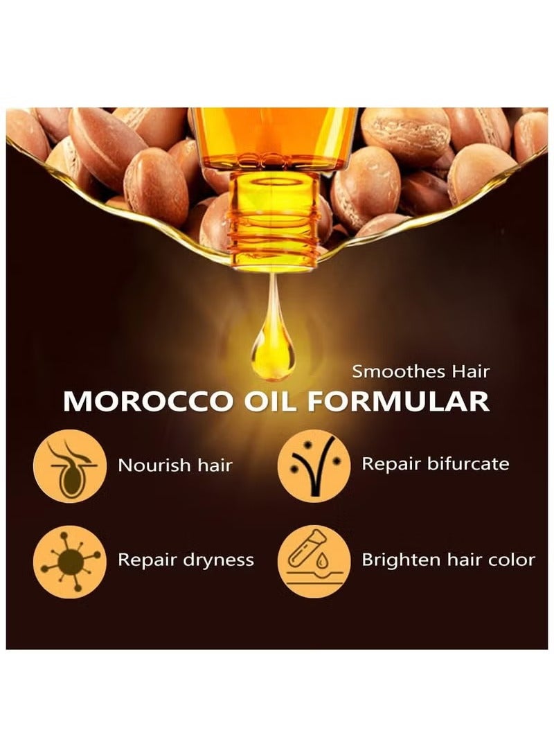 Moroccan Oil Treatment Moroccan Hair Oil, Original Argan Oil Serum, Nourish Frizzy Hair, Smooth and Shiny Hair Conditioner, for All Hair Types 100ML - Image 3