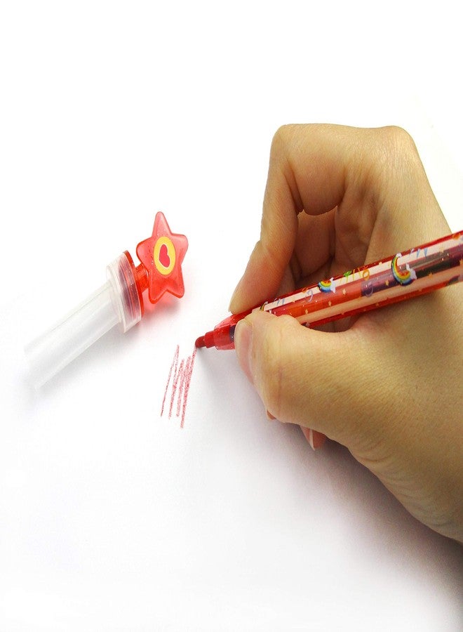 TINYMILLS 24 Pcs Religious Christian 2 in 1 Stackable Stacking Crayon with Extra Stamper Topper, Sunday School Classroom Rewards, Prizes, Christian Toys Sunday School Rewards - Image 4