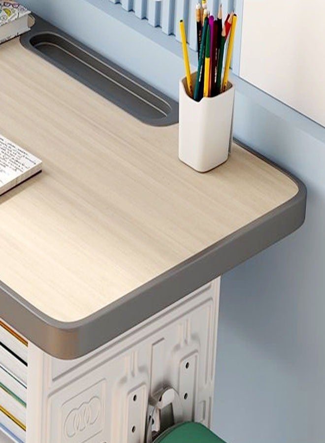 C&C Home تصميم مريح حديث لمكتب الطالب بارتفاع قابل للتعديل مع أدراج تخزين وطاولة عمل للقراءة والرسم وأثاث للأطفال مقاس 60 × 40 × 76 و38 × 36 × 42 سم  - Image 5