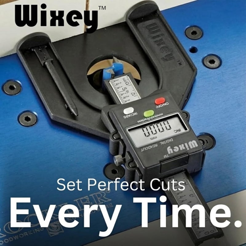 Wixey مقياس ارتفاع رقمي صغير من ويكسي - مقياس عمق رقمي سهل القراءة ومتين - أداة قياس ارتفاع دقيقة وموثوقة لآلات التوجيه ومنشار الطاولة - أدوات قياس مدمجة لمشاريع النجارة - Image 5