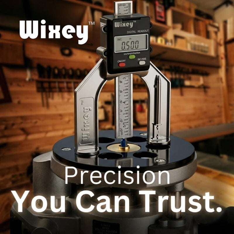 Wixey مقياس ارتفاع رقمي صغير من ويكسي - مقياس عمق رقمي سهل القراءة ومتين - أداة قياس ارتفاع دقيقة وموثوقة لآلات التوجيه ومنشار الطاولة - أدوات قياس مدمجة لمشاريع النجارة - Image 4