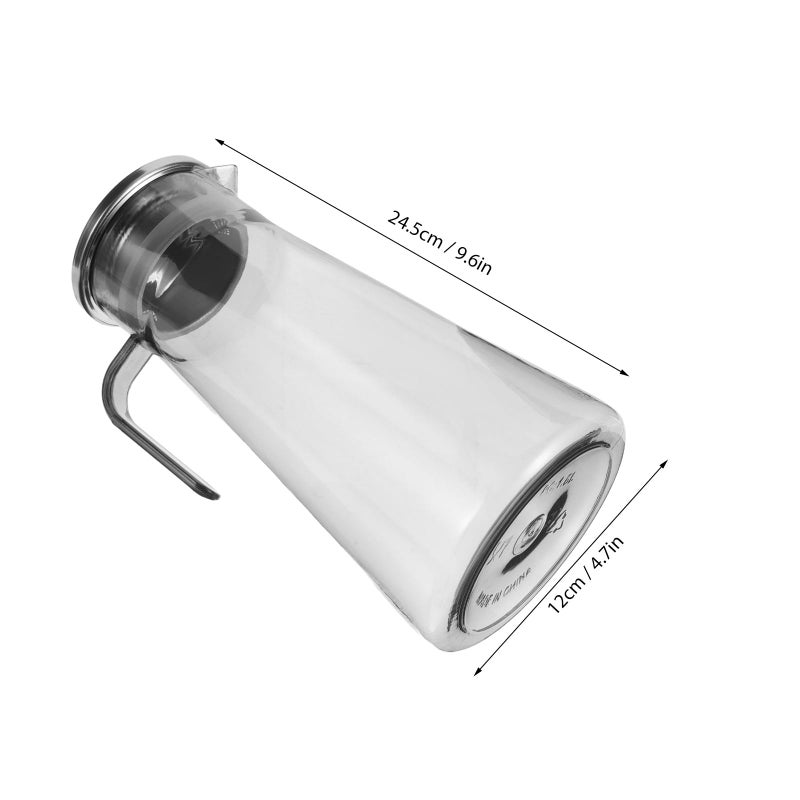 Acrylic 1 5L Cold Water Pitcher With Steel Lid For Hot And Cold Beverages Home Bar Use - Image 3
