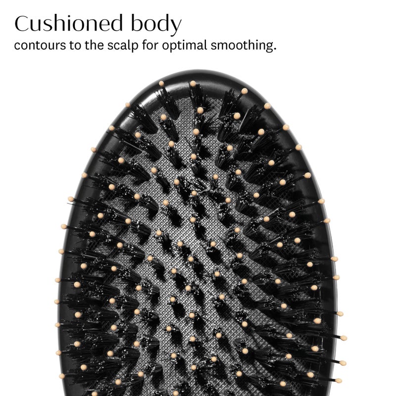 T3 "T3 Polish & Shine Premium Vegan Boar and Nylon Oval Hairbrush with Dual Bristle Design for Smoothing and Detangling" - Image 2