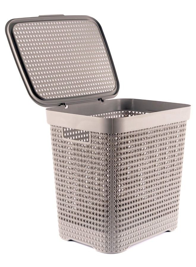 cleany genie Multi-Purpose Plastic Laundry Basket with Lid, with a Slit Break Resistant, Light Weight, Durable and Stylish Construction Large Space Perfect for Storage - 50 Liters - Image 3