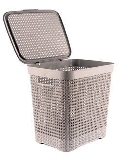 cleany genie Multi-Purpose Plastic Laundry Basket with Lid, with a Slit Break Resistant, Light Weight, Durable and Stylish Construction Large Space Perfect for Storage - 50 Liters  - Image 2