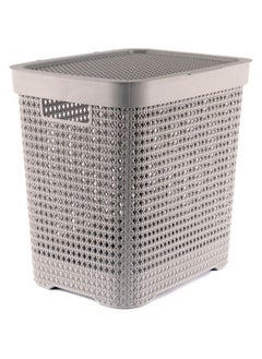 cleany genie Multi-Purpose Plastic Laundry Basket with Lid, with a Slit Break Resistant, Light Weight, Durable and Stylish Construction Large Space Perfect for Storage - 50 Liters  - Image 1