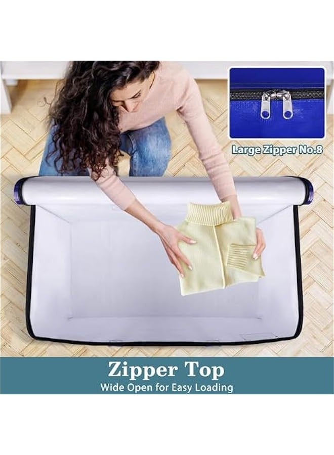 TRASSLE Collapsible Moving Bags - Heavy Duty Extra Large Moving Bags with Zippers and Handles, Space Saving Packing Totes for Moving Supplies Storage,Fold Flat, Alternative to Box and Bin  - Image 2