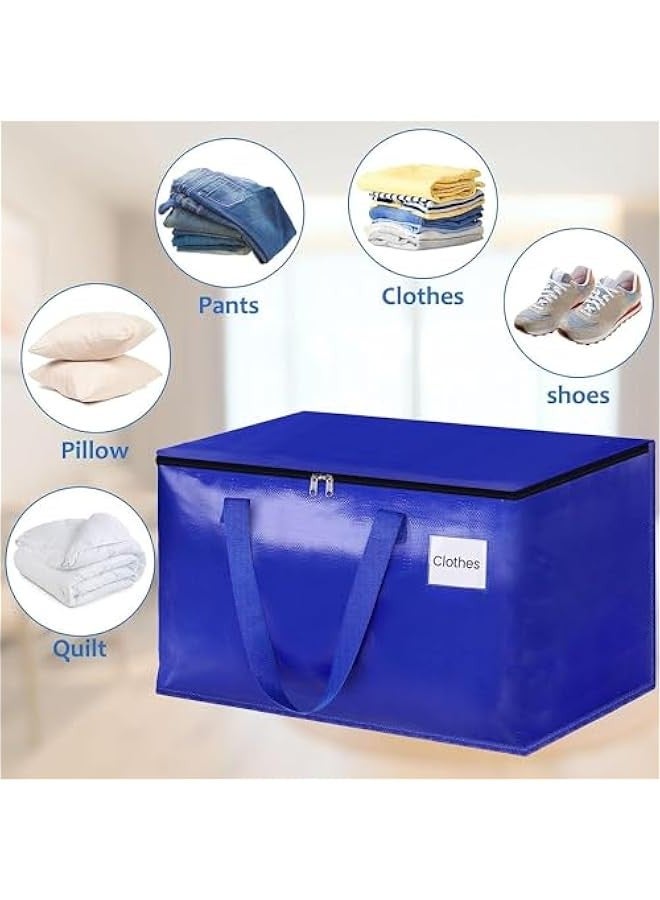 TRASSLE Collapsible Moving Bags - Heavy Duty Extra Large Moving Bags with Zippers and Handles, Space Saving Packing Totes for Moving Supplies Storage,Fold Flat, Alternative to Box and Bin  - Image 4