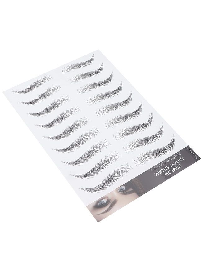 Ymiko Eyebrow Tattoo Sticker,Long Lasting Eyebrow Transfers Sticker Household Portable Women Eyebrow Tattoo Sticker(BLACK-06) - Image 4