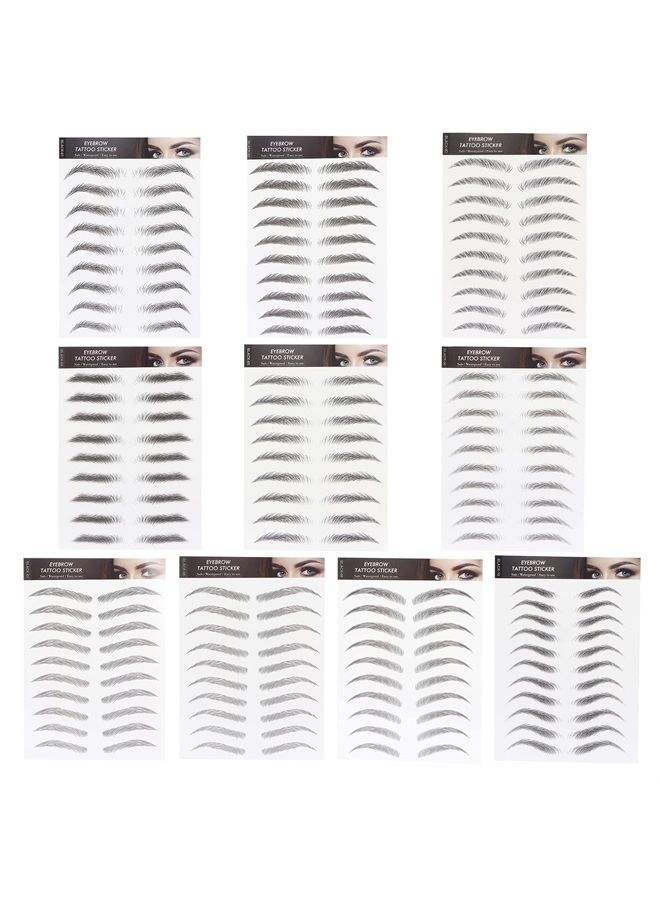 Ymiko Eyebrow Tattoo Sticker,Long Lasting Eyebrow Transfers Sticker Household Portable Women Eyebrow Tattoo Sticker(BLACK-06) - Image 1