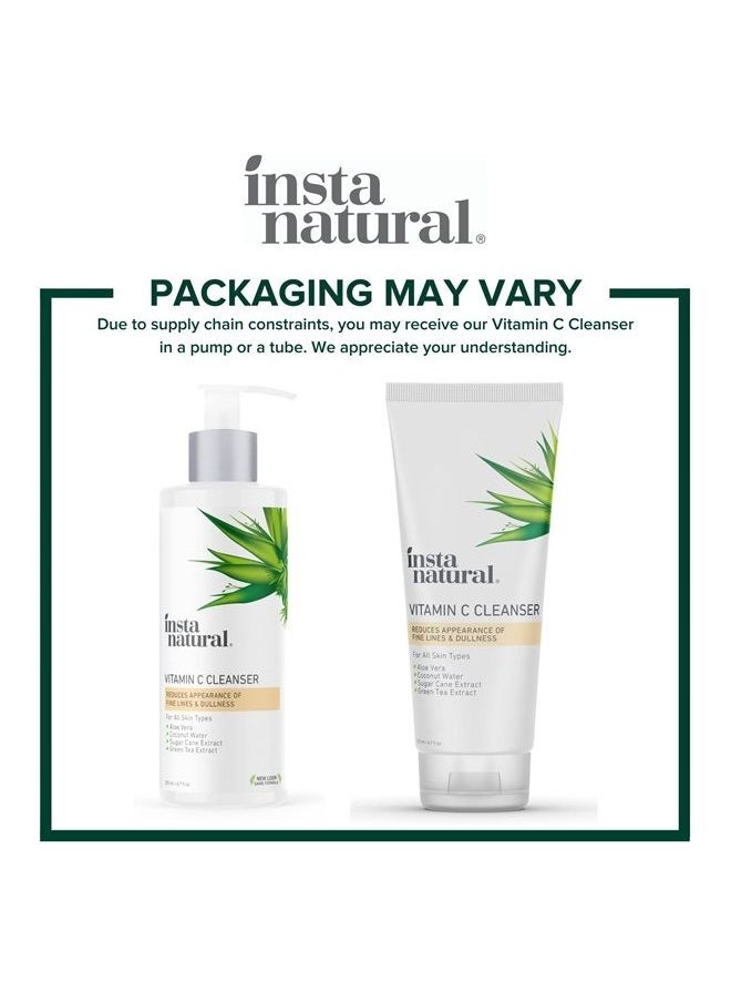 Instanatural Vitamin C Face Wash, Anti Aging Face Wash and Exfoliating Face Wash with Aloe Vera and Green Tea Extract, Vitamin C Cleanser  - Image 2