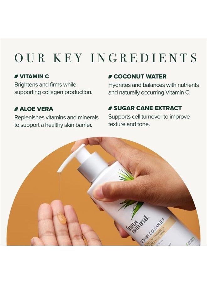 Instanatural Vitamin C Face Wash, Anti Aging Face Wash and Exfoliating Face Wash with Aloe Vera and Green Tea Extract, Vitamin C Cleanser  - Image 3