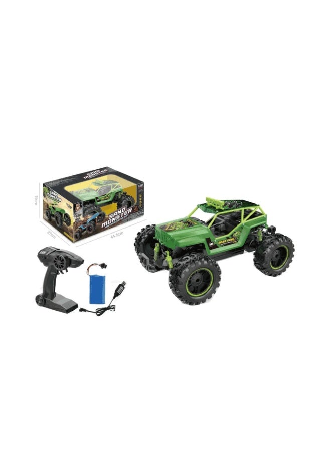 Sand Monster 1:12 Make Caritos in The Sand with Remote Control - Green - 699-225  - Image 1