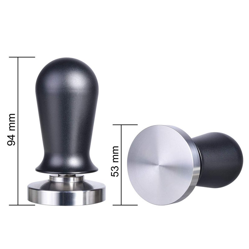 MATOW 53mm Calibrated Espresso Tamper, Calibrated Coffee Tamper with Spring Loaded Anodized Aluminum Handle Stainless Steel Flat Base, Professional Espresso Hand Tamper - Image 2
