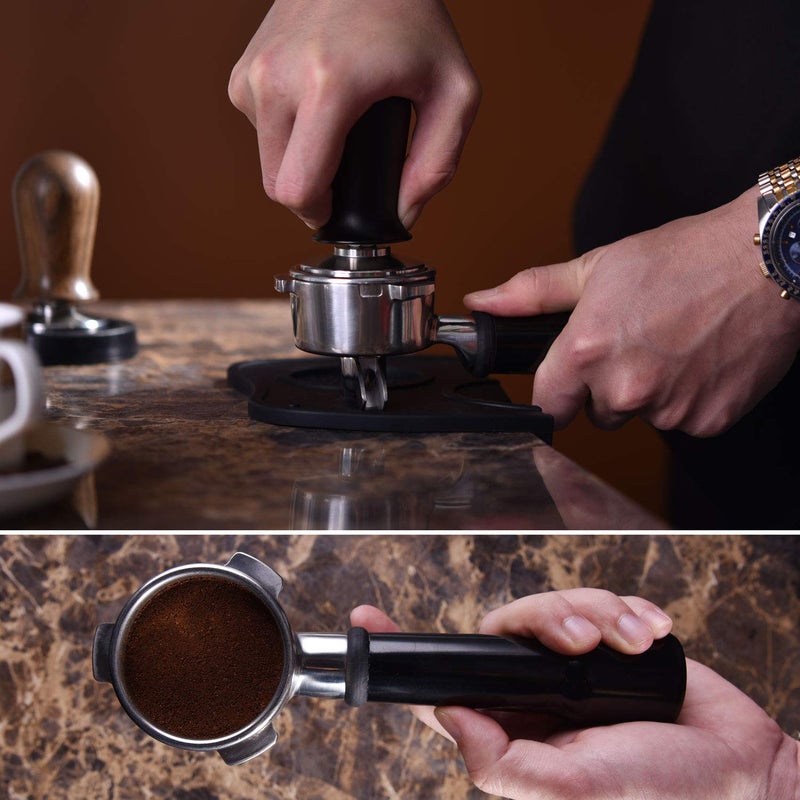 MATOW 53mm Calibrated Espresso Tamper, Calibrated Coffee Tamper with Spring Loaded Anodized Aluminum Handle Stainless Steel Flat Base, Professional Espresso Hand Tamper - Image 5