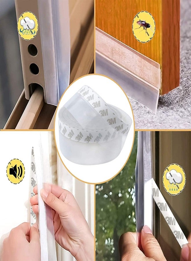 Grofilo 2 Meter Draught Excluder Tape Self Adhesive Door Bottom for Doors Window Windproof Dust-Proof Soundproof (Pack Of 1) - Image 5