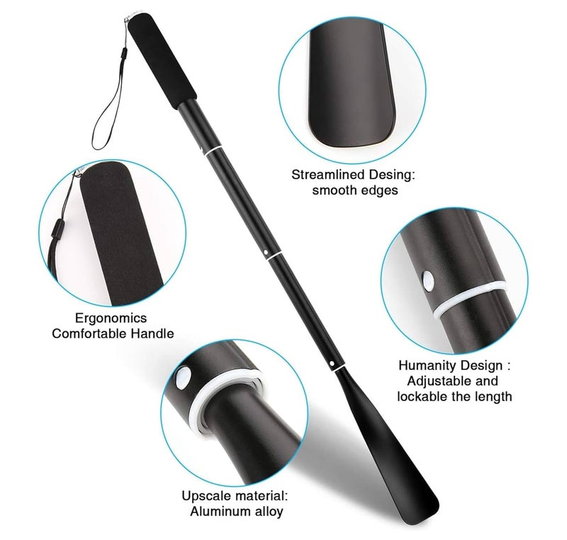 Lify Shoe Horn Long Handle,Retractable Shoe Horn,Wooden Small Shoe Horn and Aluminum Shoe Horn Size Adjustable Shoe Horn for Men Women Kids Seniors - Image 3
