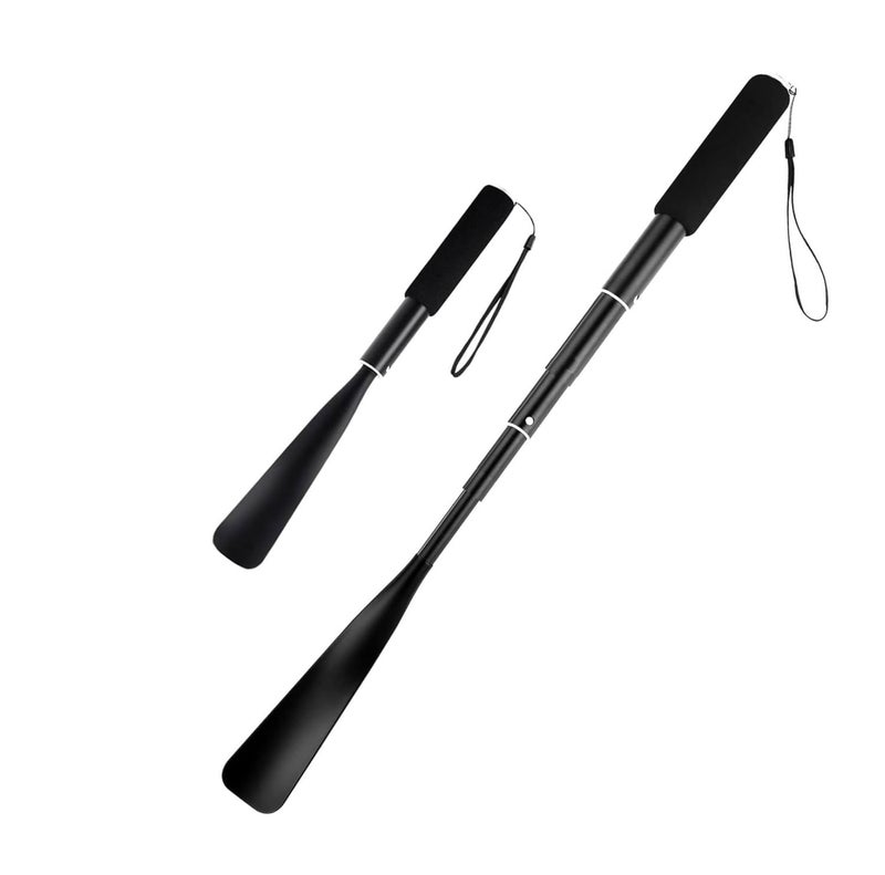 Lify Shoe Horn Long Handle,Retractable Shoe Horn,Wooden Small Shoe Horn and Aluminum Shoe Horn Size Adjustable Shoe Horn for Men Women Kids Seniors - Image 1