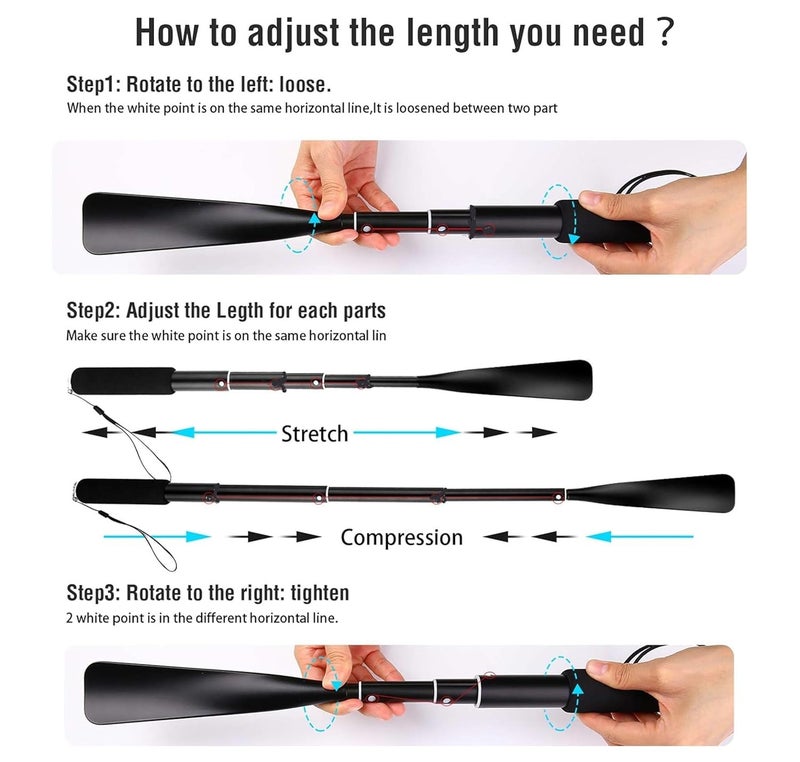 Lify Shoe Horn Long Handle,Retractable Shoe Horn,Wooden Small Shoe Horn and Aluminum Shoe Horn Size Adjustable Shoe Horn for Men Women Kids Seniors - Image 4