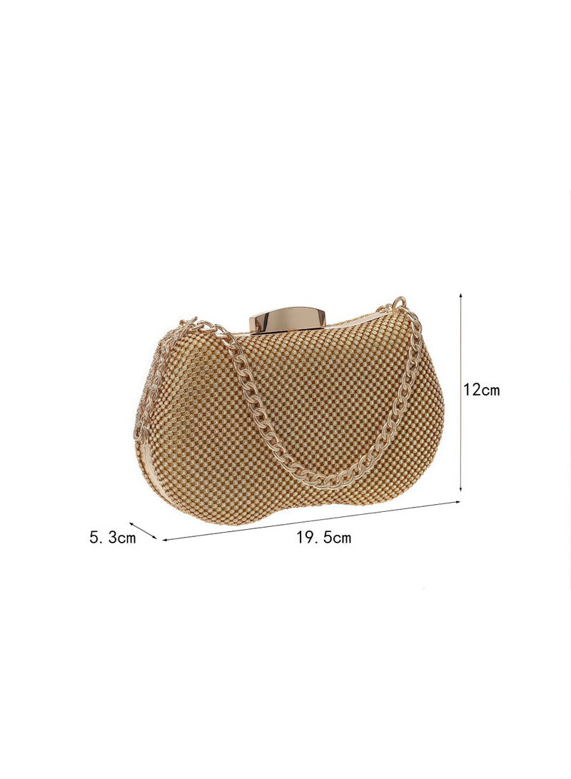 Tiokkss Luxury Crystal-Encrusted Evening Bag For Women - Banquet Clutch, Trendy & Versatile For Daily Use, Crossbody Party Purse  - Image 2