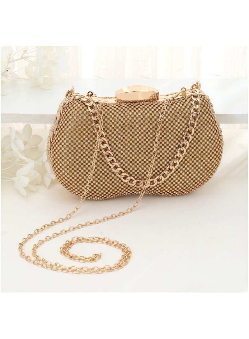 Tiokkss Luxury Crystal-Encrusted Evening Bag For Women - Banquet Clutch, Trendy & Versatile For Daily Use, Crossbody Party Purse  - Image 3