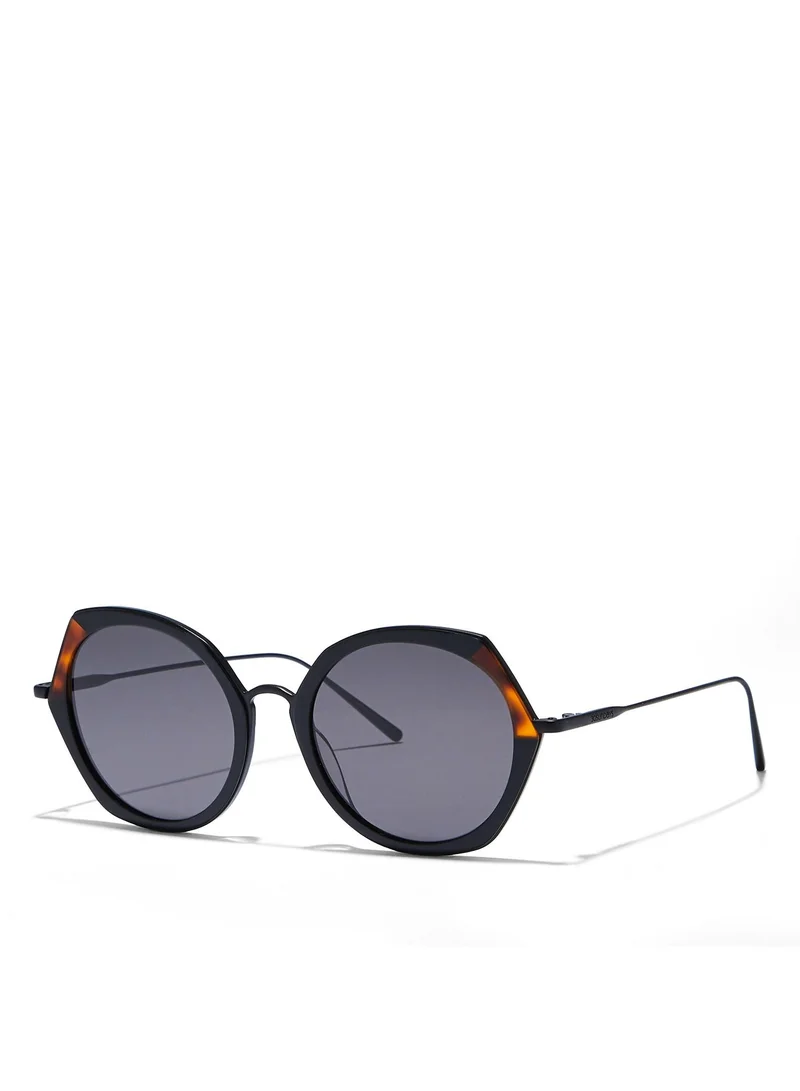 30Sundays MARAIS - La French Collection Women Black Sunglasses - Frame Material: Metal + Acetate - Lens Color: Black- Frame Color: Black - Full Rim