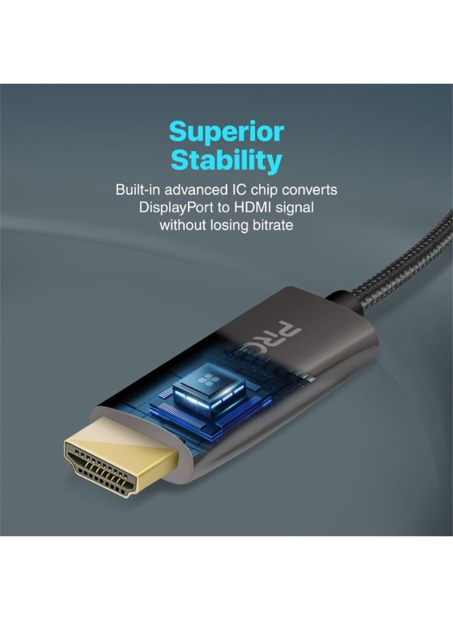 Promats كابل Promate ProLink-DP200 عالي الدقة 4K@60Hz DisplayPort إلى HDMI®  - Image 4