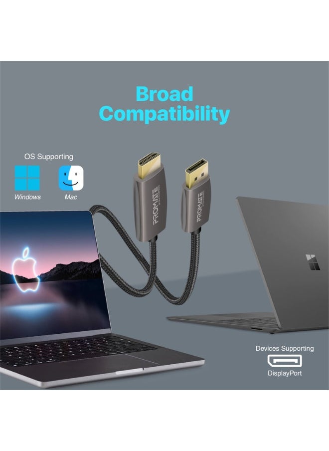 Promats كابل Promate ProLink-DP200 عالي الدقة 4K@60Hz DisplayPort إلى HDMI®  - Image 3