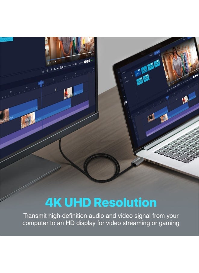 Promats - كابل Promate ProLink-DP200 عالي الدقة 4K@60Hz DisplayPort إلى HDMI® - Image 1