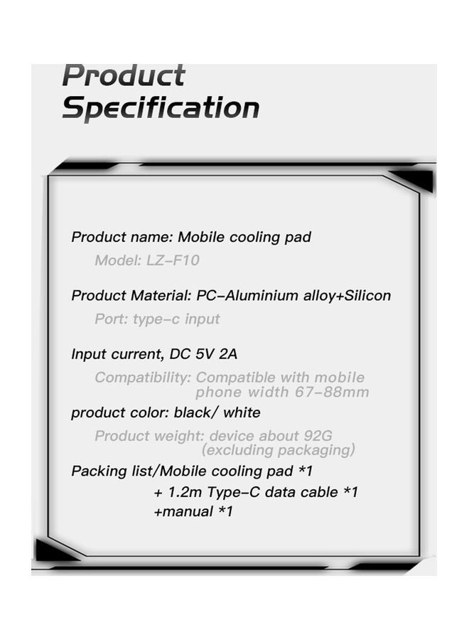Loquat Mobile Phone Cooling Pad Black  - Image 2