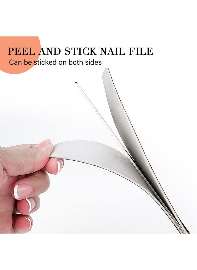 Canvalite - Canvalite 40 PCS Nail File 100/180 Grit Peel and Stick Nail Files Replaceable Emery Boards Reusable Nail File for Acrylic Nails Professional for DIY Salon Use - Image 1