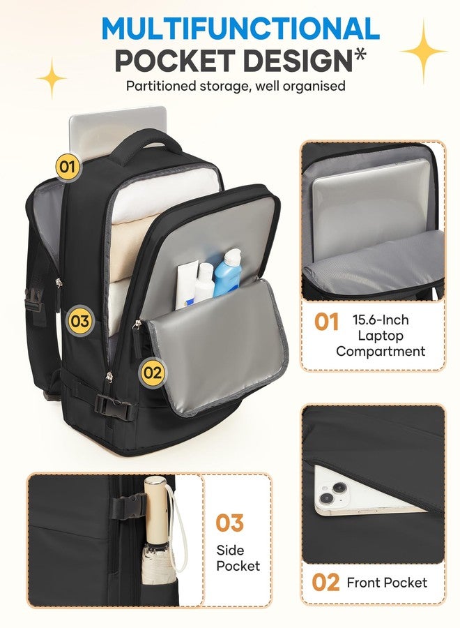 coofay Casual Backpack Traveling Backpack, A-black, Expandable, Modern - Image 5