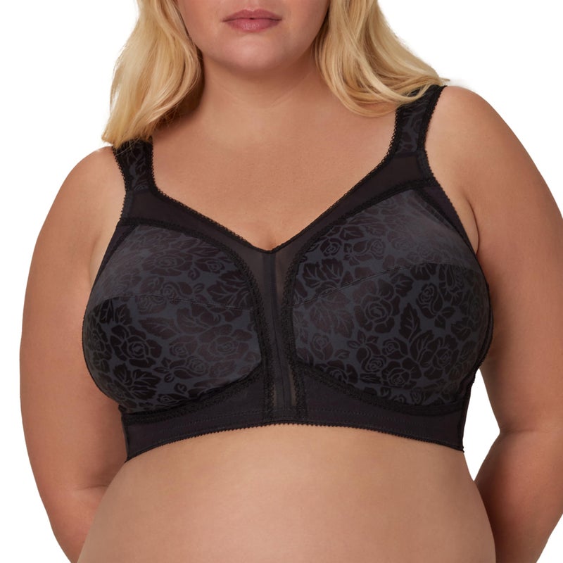 Playtex Women's Plus Size 18 Hour Original Comfort Strap Bra #4693, Black, 38 D - Image 1