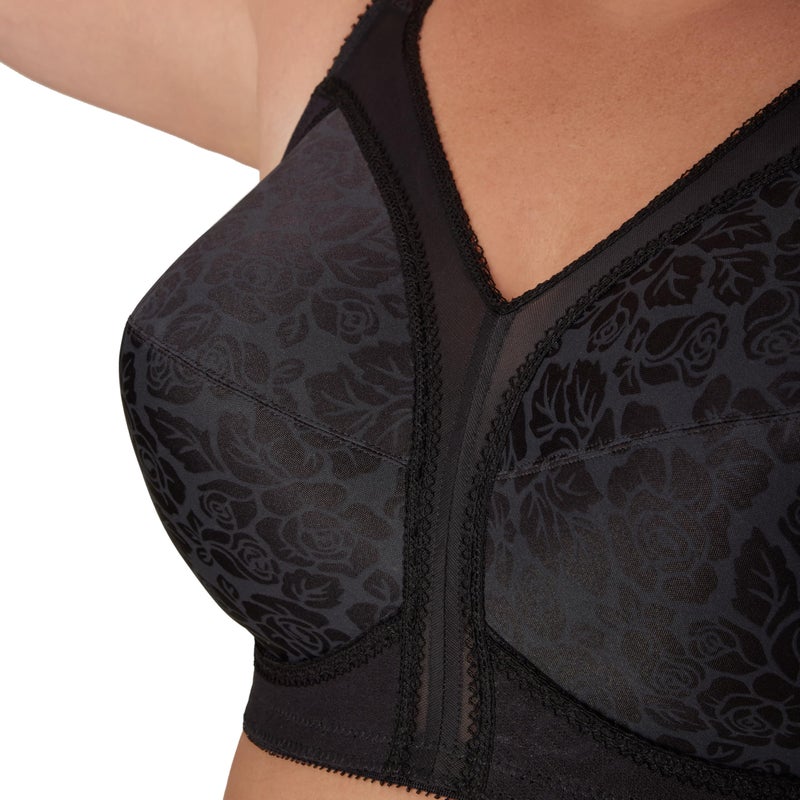 Playtex Women's Plus Size 18 Hour Original Comfort Strap Bra #4693, Black, 38 D - Image 3