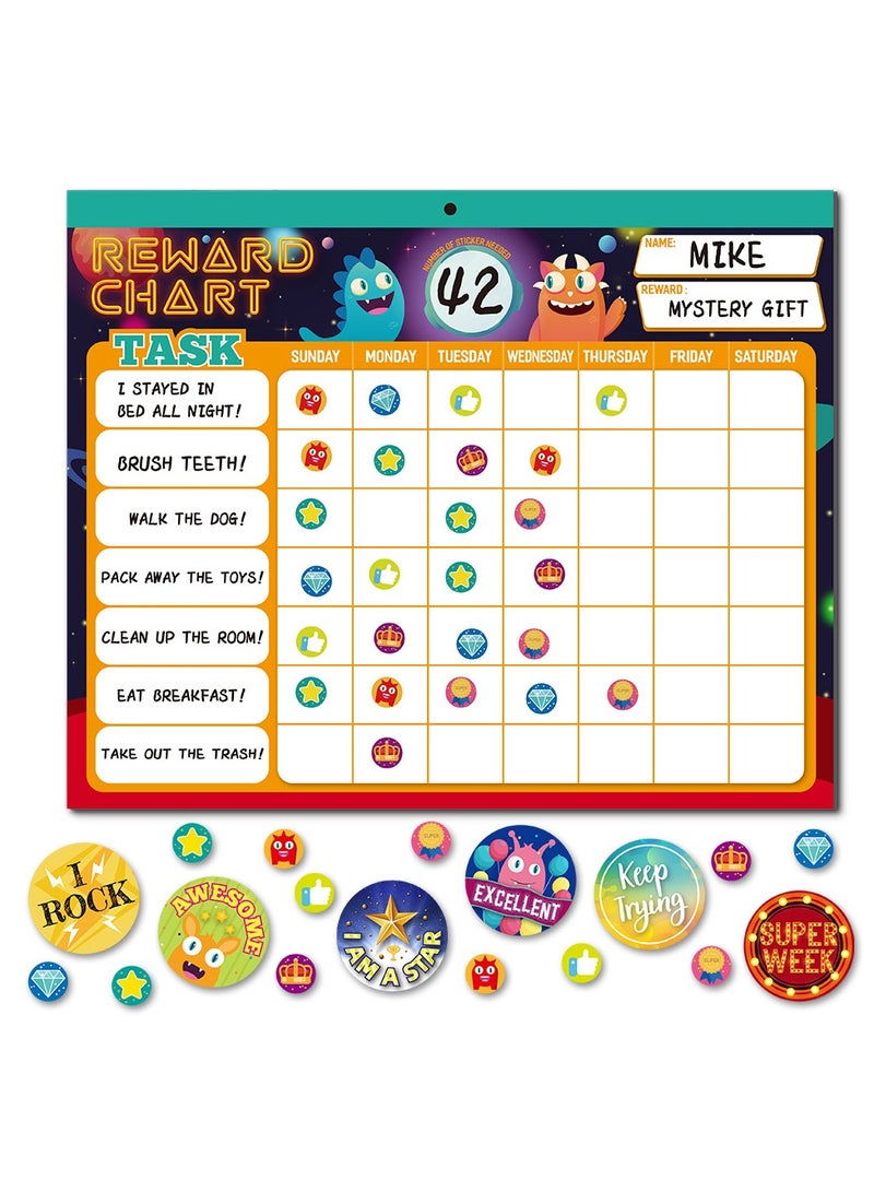 Reward Chart System,Pad with 26 Chores Chart for Kids, 3000+ Stickers to Motivate Responsibility & Good Habits,Empower Your Child to Learn, Grow and Develop Lifelong Skills toys - Image 1