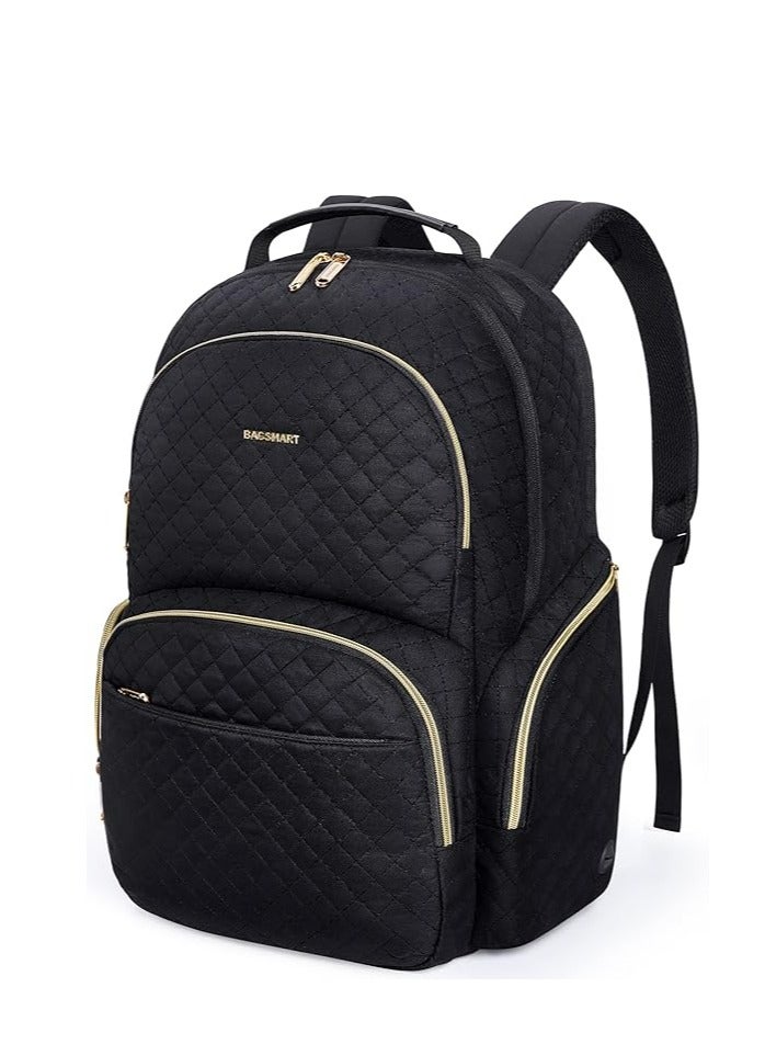 BAGSMART BAGSMART Bonchemin Travel College Backpack 17.3 Laptop Backpack Women Airplane Approved  - Image 1