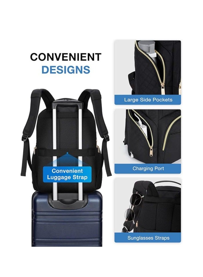 BAGSMART BAGSMART Bonchemin Travel College Backpack 17.3 Laptop Backpack Women Airplane Approved  - Image 3