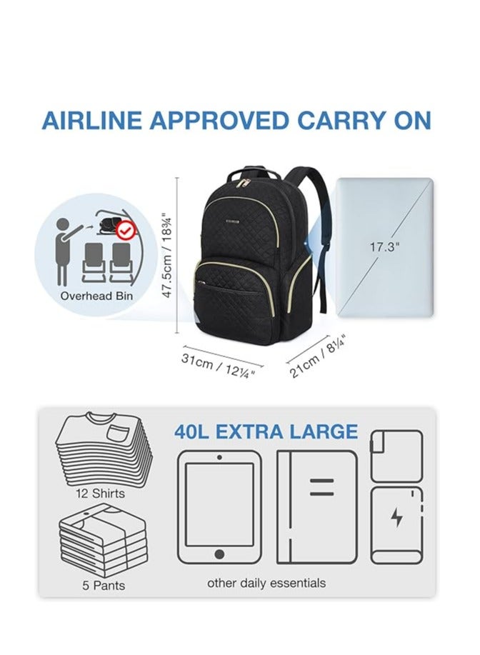BAGSMART BAGSMART Bonchemin Travel College Backpack 17.3 Laptop Backpack Women Airplane Approved  - Image 5