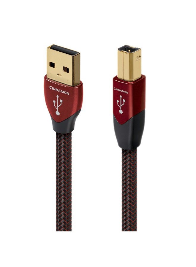 AudioQuest كابل صوت عالي الدقة USB-A إلى USB-B بطول 1.5 م من سينامون