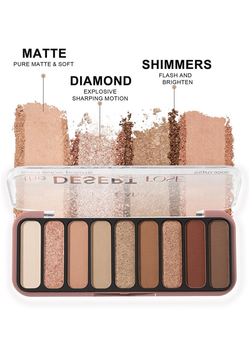 Handaiyan 9-Color Eyeshadow Palette Matte Shimmer High-Pigment Everyday Wear - Image 3
