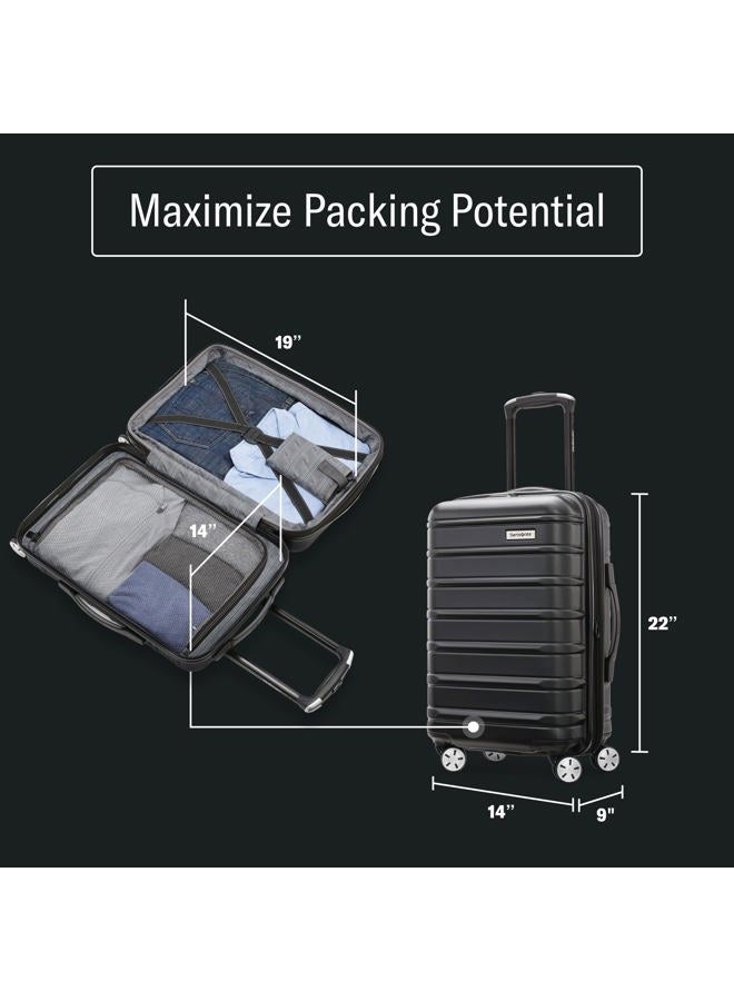 Samsonite أومني 2 حقيبة سفر صلبة قابلة للتوسيع مع عجلات، أسود منتصف الليل، حجم كبير 28 بوصة - Image 3