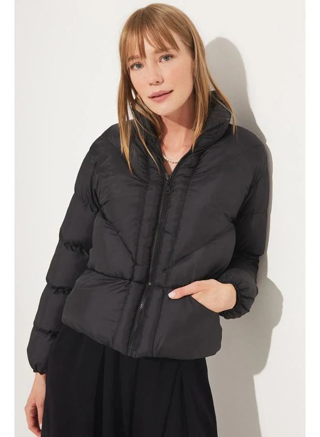 JUNE June Women Coat Black