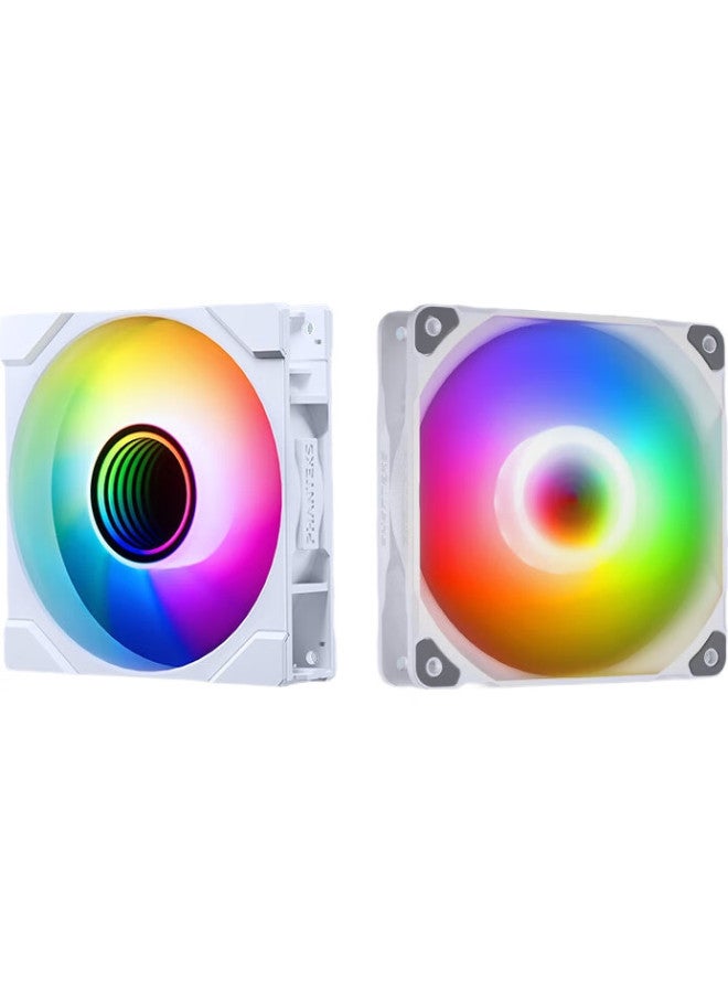 Phanteks Phanteks M25 Forward G2 2Nd Generation Fan, 12Cm Case Water Cooling Radiator, 3-Piece Set, White Fan (Argb Infinite Mirror/Hidden Screws/Pwm Temperature Control) - Image 2