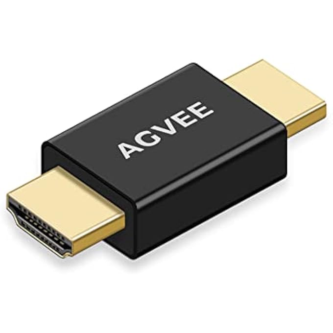AGVEE [4 PACK] HDMI MALE TO MALE ADAPTER, HDMI TYPE-A 2.0 4K@60HZ COUPLER EXTENDER CONNECTOR, METAL SHELL EXTENSION CONVERTER FOR TV STICK, ROKU STICK, CHROMECAST, XBOX, PS4, LAPTOP, PC, BLACK - Image 1