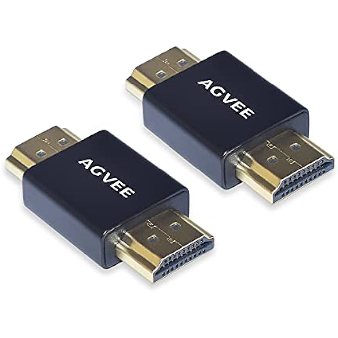 AGVEE [4 PACK] HDMI MALE TO MALE ADAPTER, HDMI TYPE-A 2.0 4K@60HZ COUPLER EXTENDER CONNECTOR, METAL SHELL EXTENSION CONVERTER FOR TV STICK, ROKU STICK, CHROMECAST, XBOX, PS4, LAPTOP, PC, BLACK - Image 2