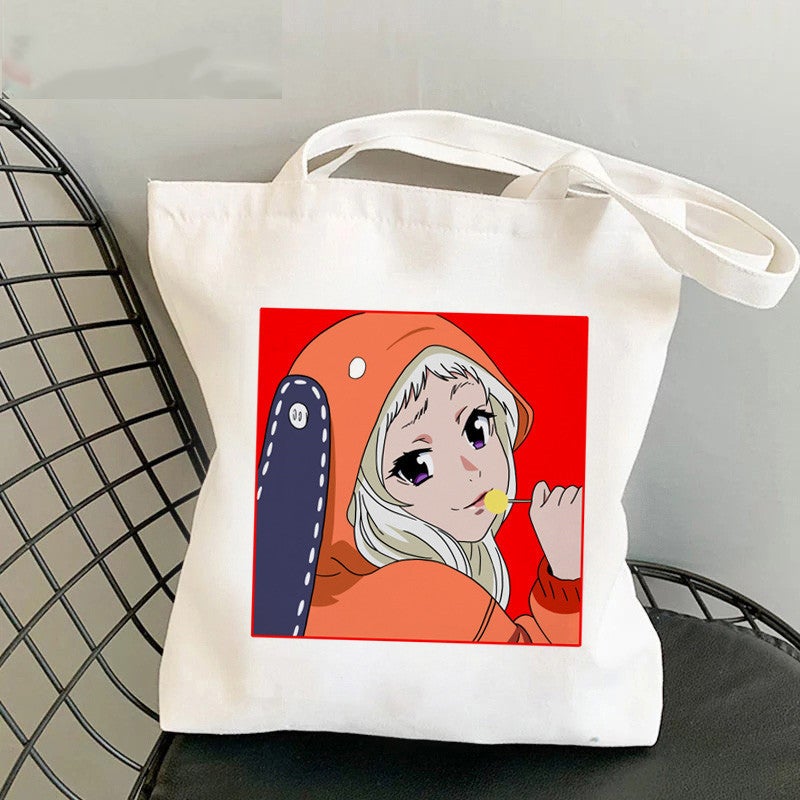 Kakegurui Printed Canvas Bag Harajuku Shoulder Bag Hand Shopping Bag - Image 4