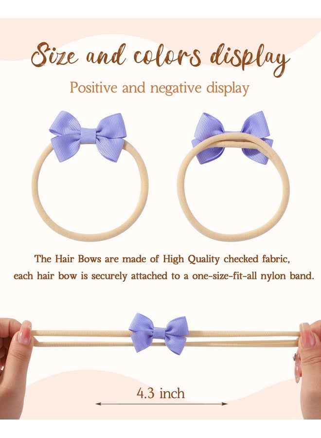 doboi 30Pcs Baby Girls Headbands Hair Bows Nylon Grosgrain Ribbon Hairbands Solid Color Handmade Hair Accessories For Newborn Infant Toddlers Little Girl And Kids - Image 2