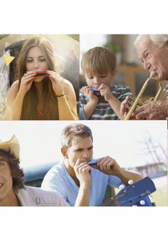 Harmonica for Beginners, kids 10 Holes 20 Tunes Mouth Organ Key of C Major Beginner, Adults, Kids Gift, Blue  - Image 2