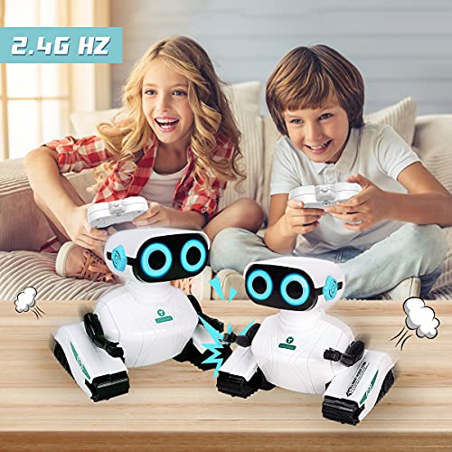 KaeKid Robots for Kids, 2.4Ghz Remote Control Robot Toys with LED Eyes & Flexible Arms, Dance & Sounds, RC Toys for 3 4 5 6 7 8 Year Old Boys Girls (White) - Image 5