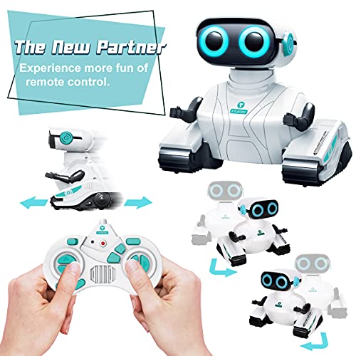 KaeKid Robots for Kids, 2.4Ghz Remote Control Robot Toys with LED Eyes & Flexible Arms, Dance & Sounds, RC Toys for 3 4 5 6 7 8 Year Old Boys Girls (White) - Image 3